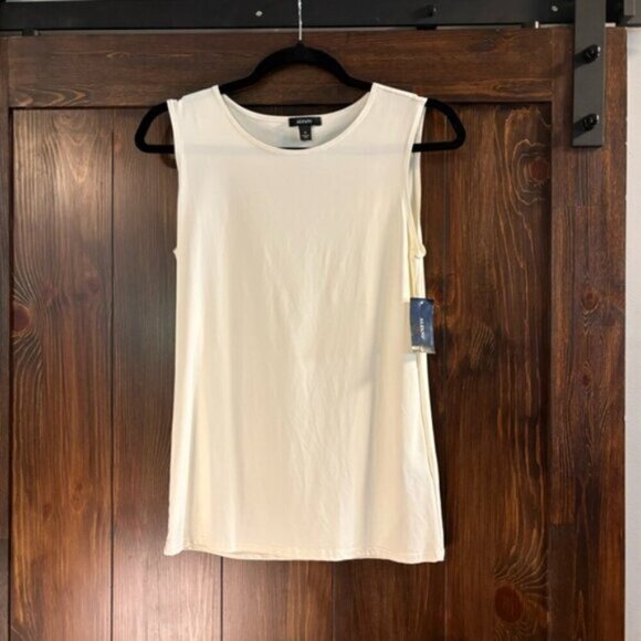 Alfani Women's Ivory Sleeveless Layering Tank Top NWT - Picture 2 of 5